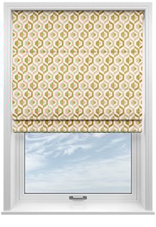 Gusta, Ochre - Twist&Fit Roman Blind